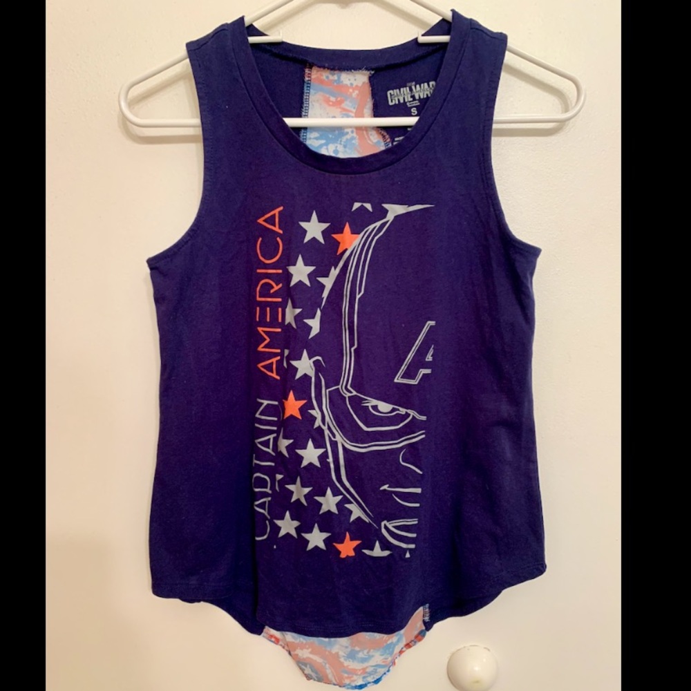 Captain American Tank Top Junior Size Small